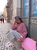 PINK/BURGUNDY STRIPES