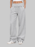 GREY FOLDED SWEATPANTS