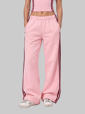 PINK/BURGUNDY STRIPY PANTS