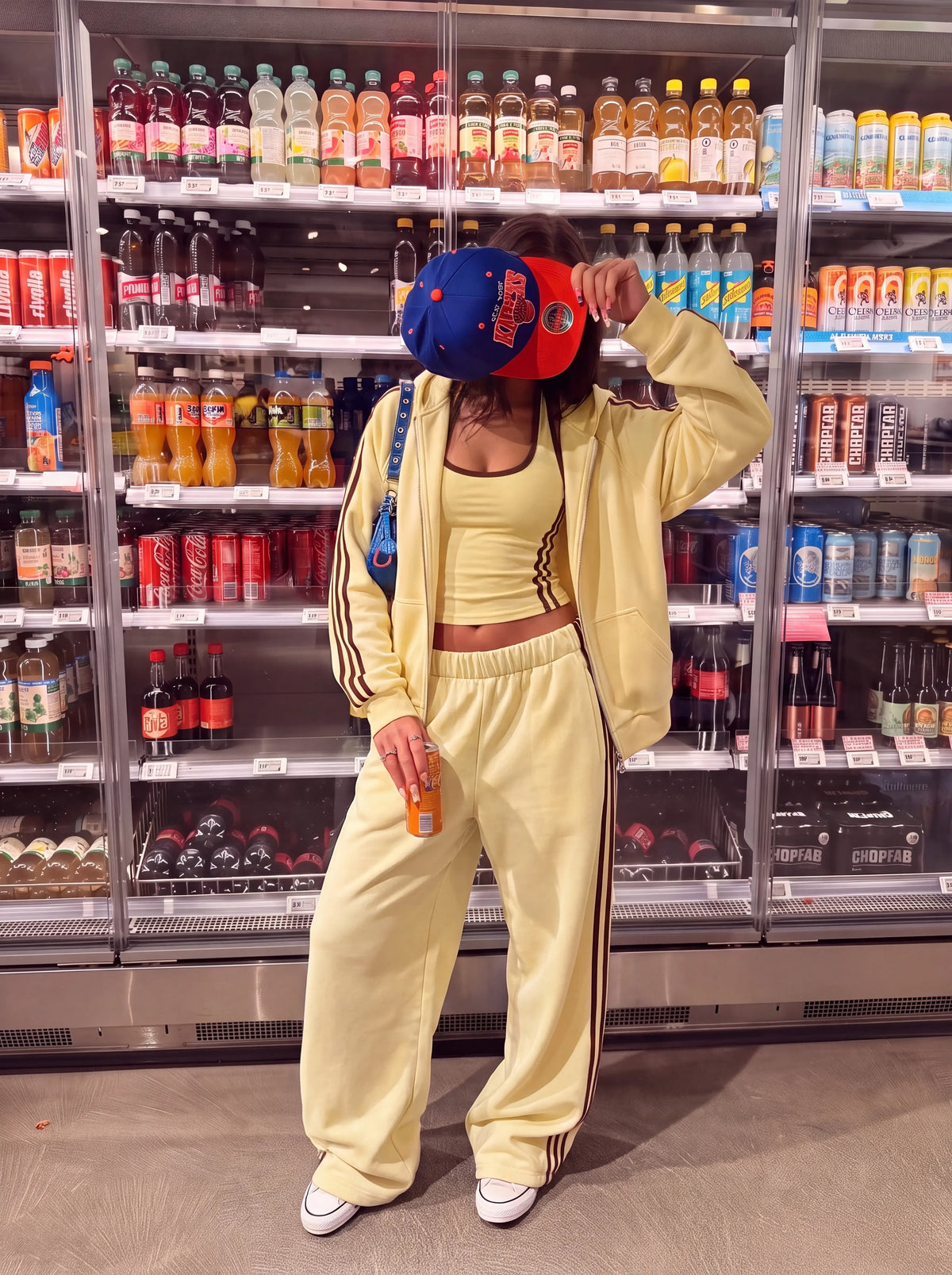 BUTTER YELLOW/BROWN STRIPY PANTS