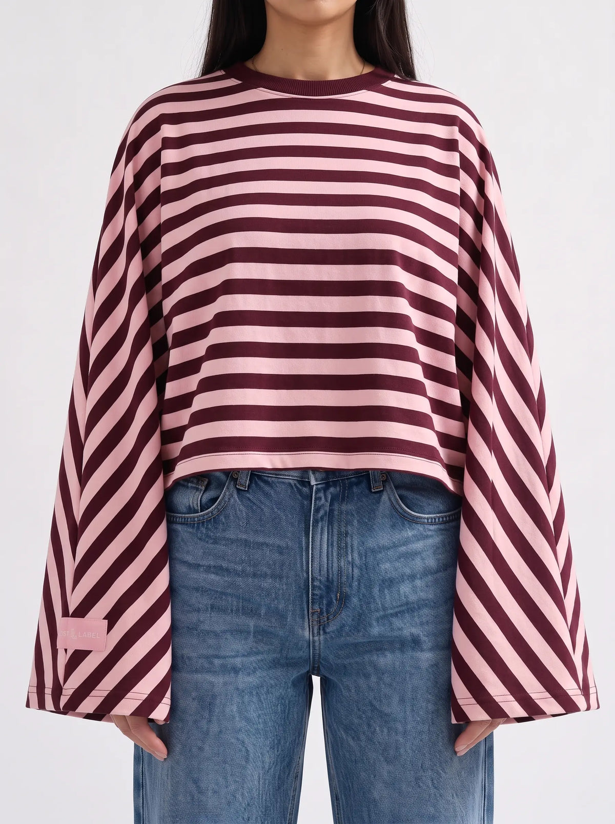 PINK/BURGUNDY STRIPES