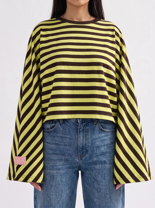 BROWN/BUTTER YELLOW STRIPES – Lost Label