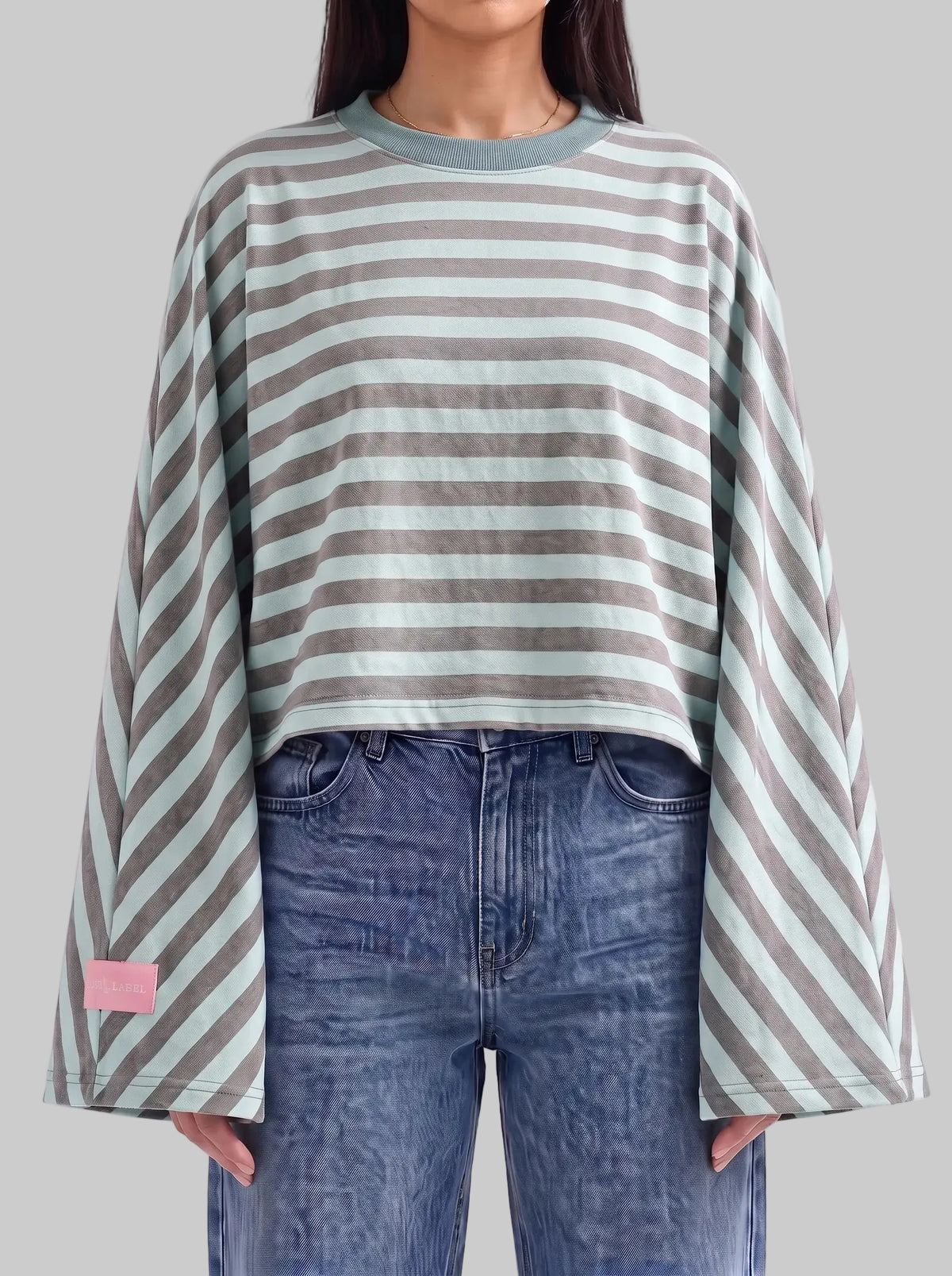 MINT/GRAYISH STRIPES