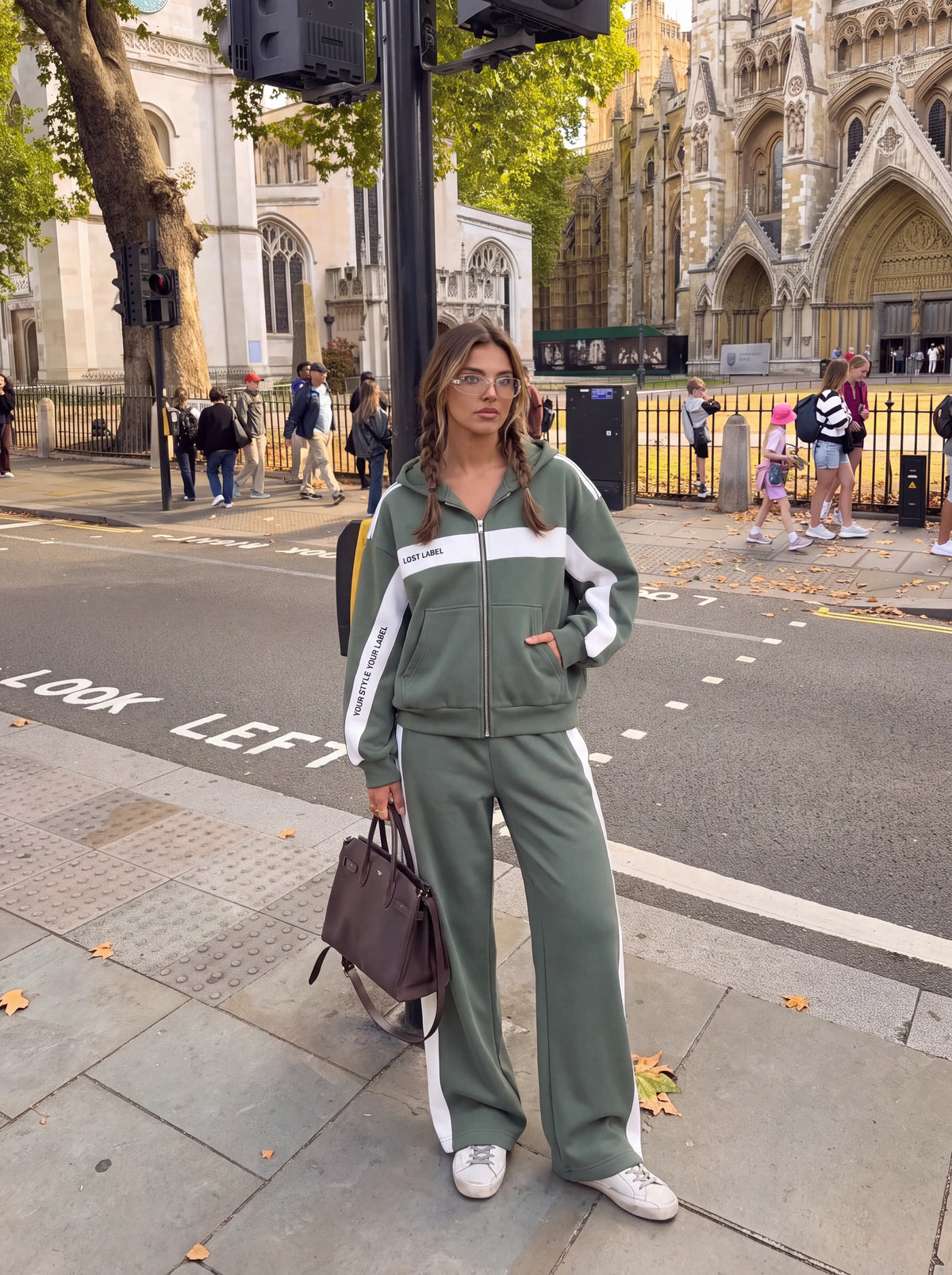 GRAYISH OLIVE SPLIT JACKET