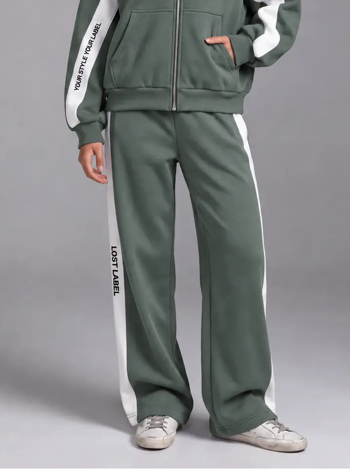 GRAYISH OLIVE SPLIT PANTS